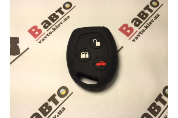 Чехол силиконовый ключа для  Ford Focus 1-2, Mondeo 2-3, C-Max, Galaxy, Ka (3 кнопки)
